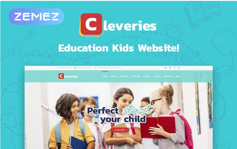 Product Image - Cleveries – Education Kids Elementor WordPress Theme