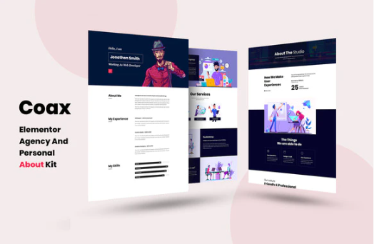 Coax - Agency And Personal About Us Elementor Template Kit