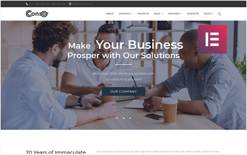 Consor - Business Consulting Elementor WordPress Theme