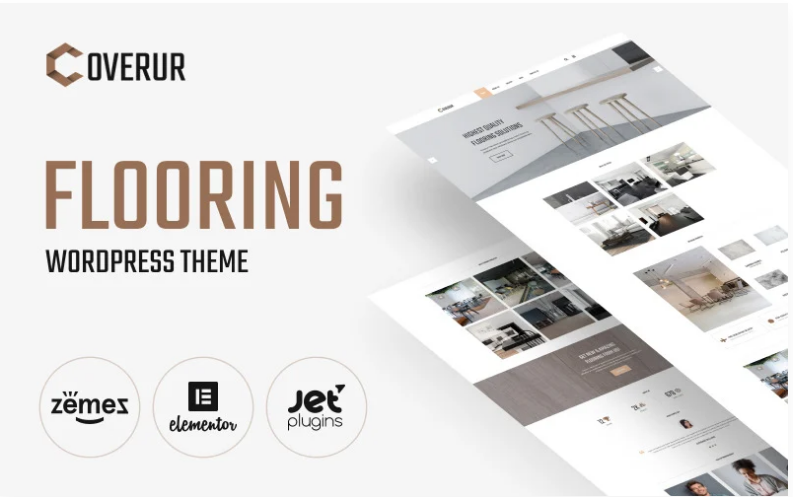 Coverur - Flooring Company Multipurpose Minimal Elementor WordPress Theme