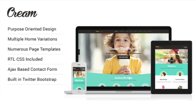 Cream - Desserts and Bakery HTML Template
