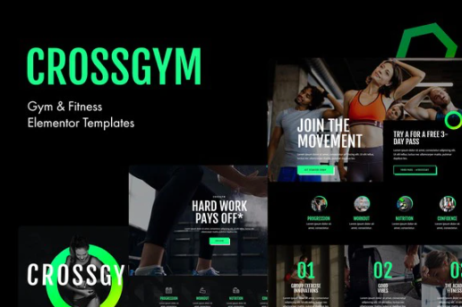 Product Image - CrossGym – Gym & Fitness Elementor Template Kit