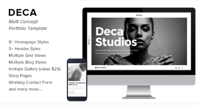 Deca - Creative Multi Concept Portfolio Template