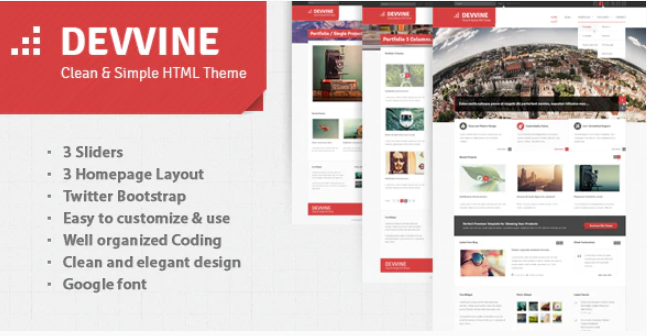 Devvine - Modern & Clean Responsive Site Template