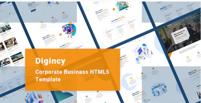 Digincy – Corporate Business Bootstrap 4 Template — Website Template by ThemeForest