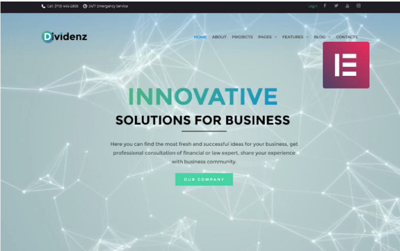 Dividenz - Investment Company Elementor WordPress Theme