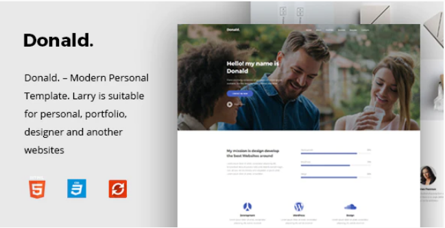 Donald - Personal Onepage HTML Template