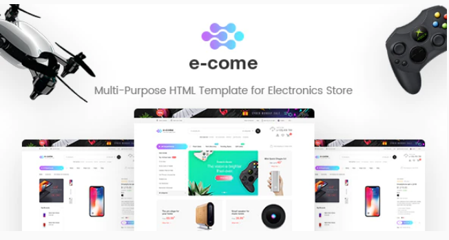 E-come | Multi-Purpose HTML Template for Electronics Store