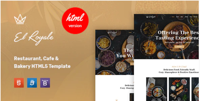 Elroyale - Restaurant & Cafe HTML5 Template