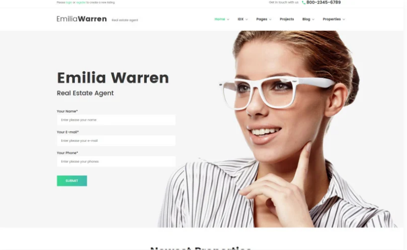 Product Image - Emilia Warren – Real Estate WordPress Theme