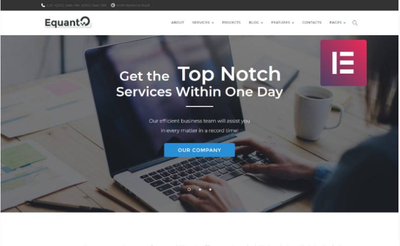 Equanto - Business Consulting Elementor WordPress Theme