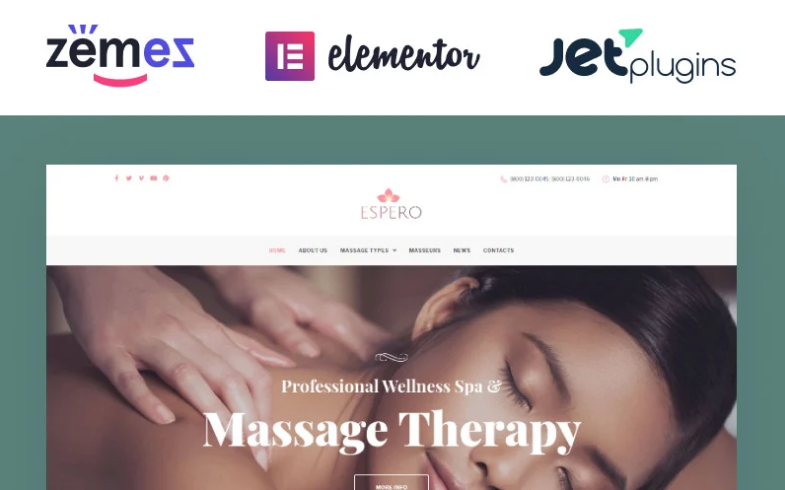 Espero - Massage Salon Responsive WordPress Theme