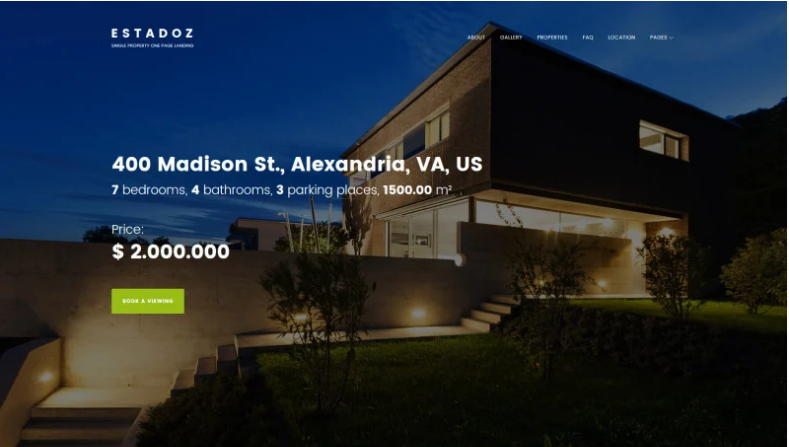 Estadoz - Real Estate Agency WordPress Theme