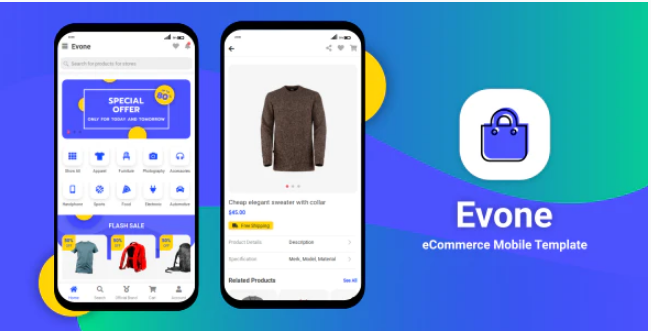 Evone - eCommerce Shop & Store Mobile Template