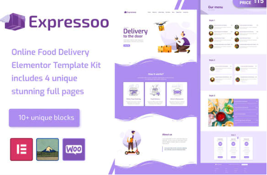 Product Image - Expressoo – Online Food Delivery Template Kit Product Image - Expressoo – Online Food Delivery Template Kit