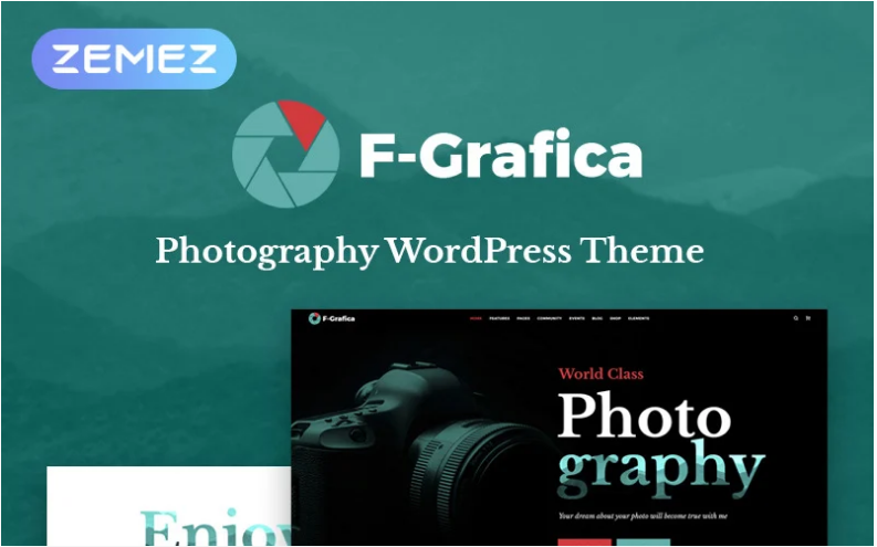 F-Grafica - Photography Elementor WordPress Theme
