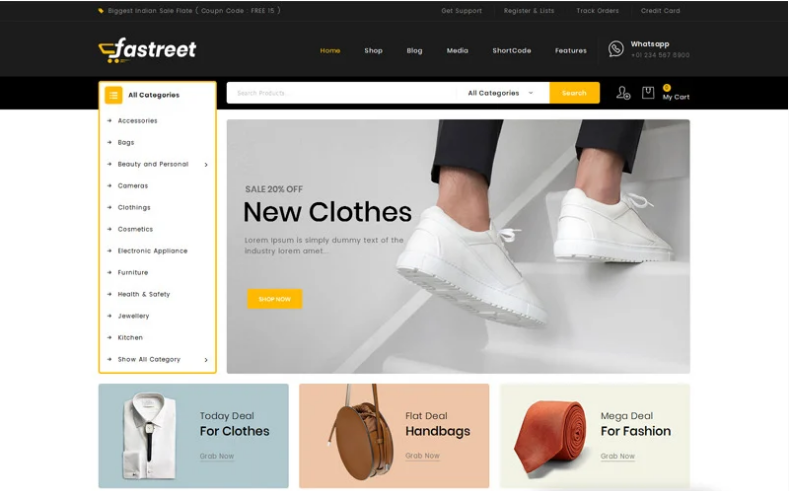 Fastreet - Multi Store WooCommerce Theme