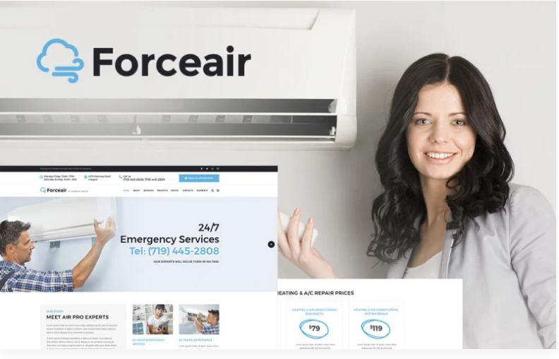 Product Image - Forceair – Air Conditioner Services WordPress Theme