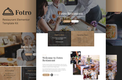 Product Image - Fotro – Food & Restaurant Elementor Template Kit