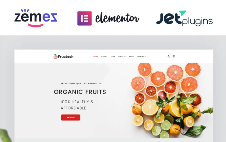 Fructesh - Organic Fruits Delivery Multipurpose Modern Elementor WordPress Theme