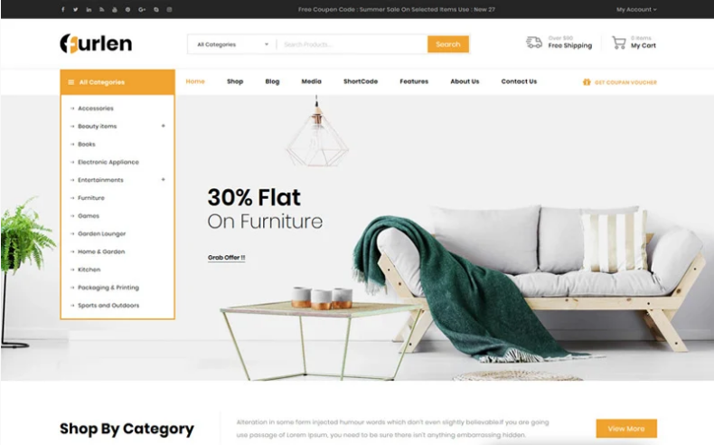 Furlen - Home Decor Store WooCommerce Theme