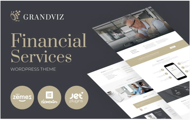 Grandviz - Financial Company Premium WordPress Theme