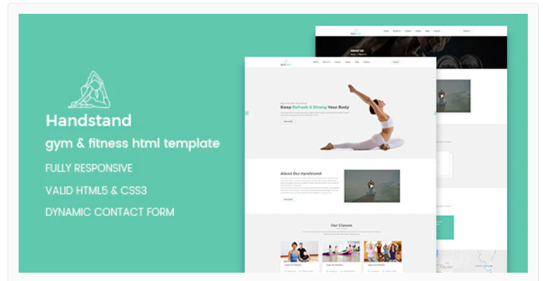 Handstand - Yoga and Fitness HTML Template