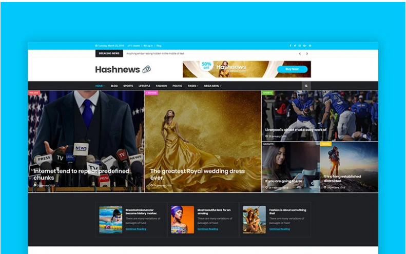HashNews - Magazine & Newspaper WordPress Theme