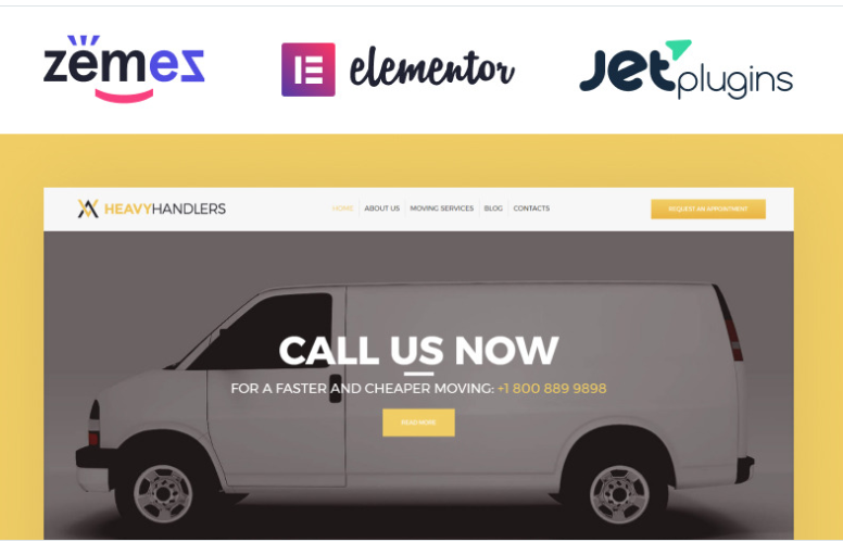 Heavy Handlers - Transportation & Moving Company WordPress Theme
