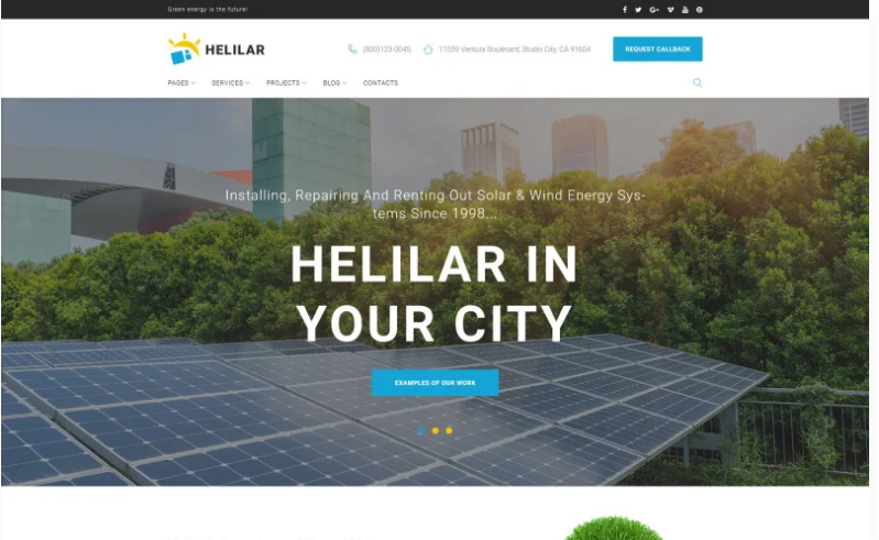 Helilar - Solar & Renewable Energy WordPress Theme