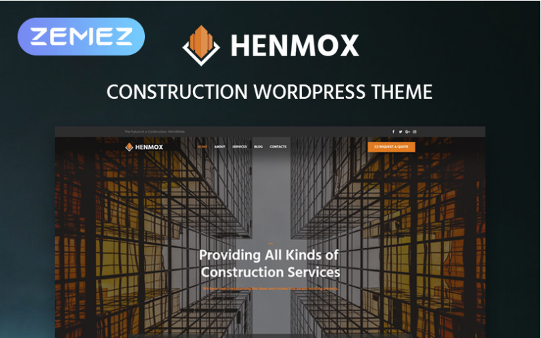 Product Image - Henmox – Construction Multipurpose Modern Elementor WordPress Theme