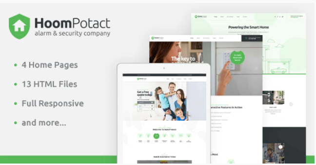 HoomPotact - Smart Alarm & Security Systems HTML Template