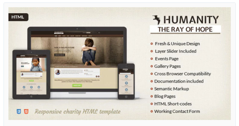 Humanity | Charity HTML5 Template