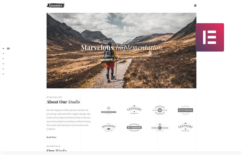 Imanus - Design Multipurpose Minimal Elementor WordPress Theme