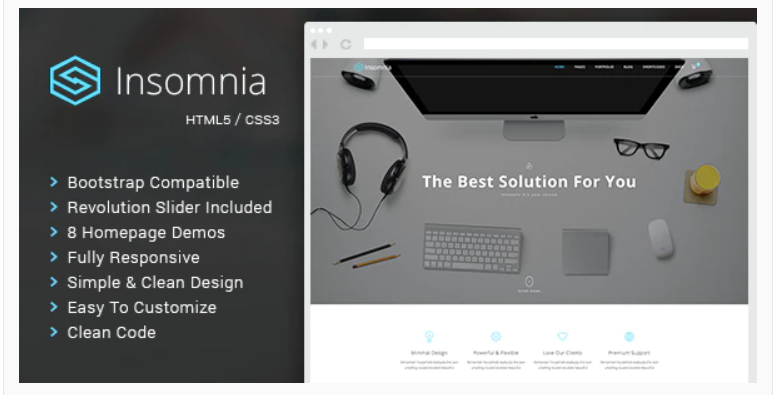 Insomnia - Beautiful and Modern HTML 5 / CSS 3 Corporate Template