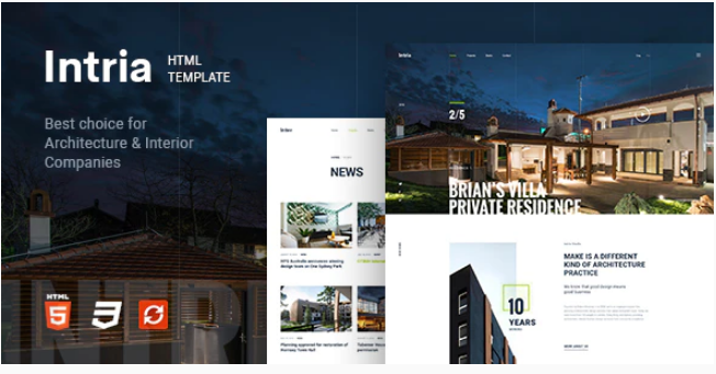 Intria - Architecture and Interior HTML Template