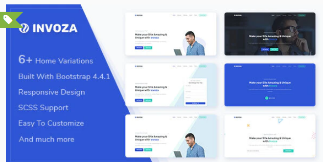 Invoza - Responsive Landing Page Template