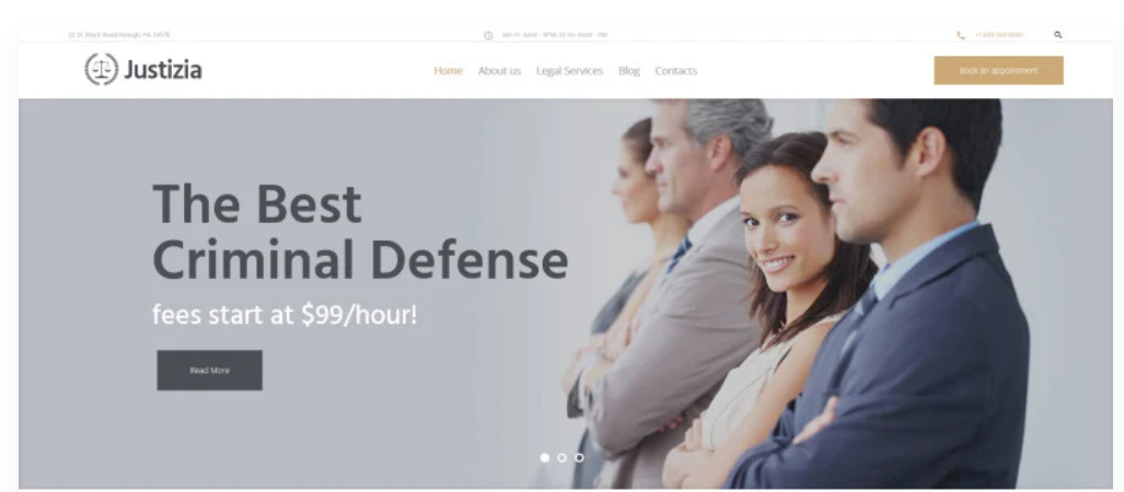Justizia - Lawyer Services Responsive WordPress Theme