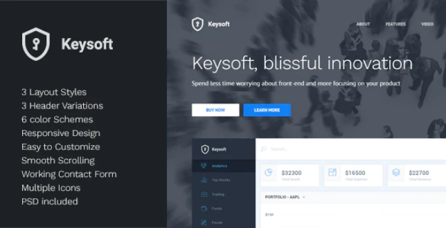 KeySoft - Software Landing Page
