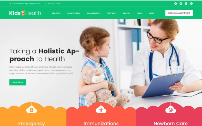 KidsHealth - Kids Clinic WordPress Theme