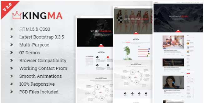 KingMa | Creative Business Onepage HTML Template