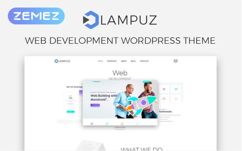 Lampuz - Web Development Multipurpose Animated Elementor WordPress Theme