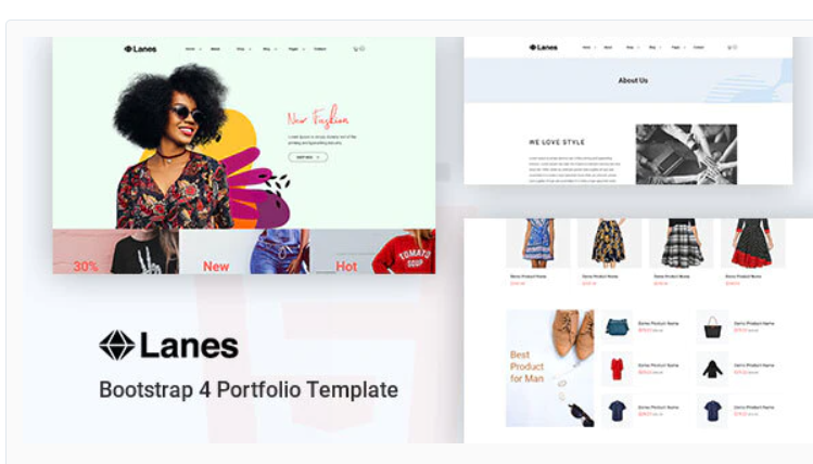 Lanes - Fashion Store HTML Template