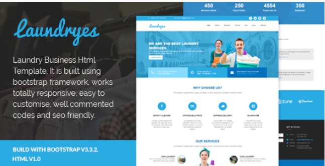 Laundryes - Laundry Business Html Template