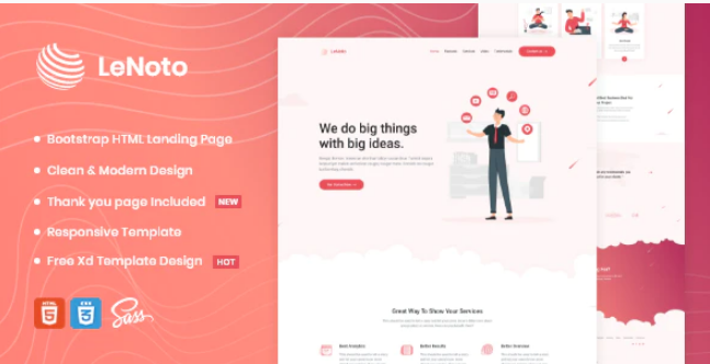 LeNoto - Isometric Business HTML Landing Page