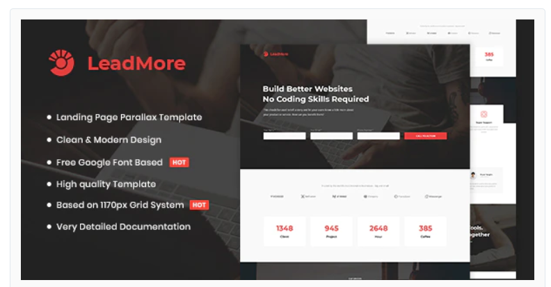 LeadMore - HTML5 Landing Page
