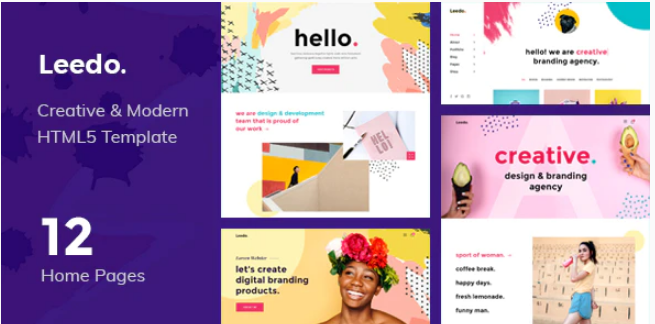 Leedo – Modern, Colorful & Creative Portfolio HTML5 Template