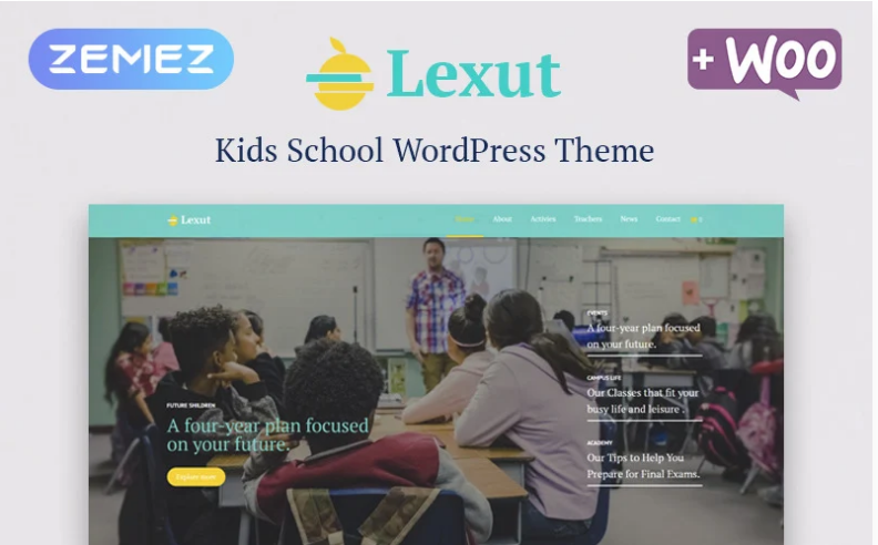 Lexut - Education ECommerce Modern Elementor WordPress Theme