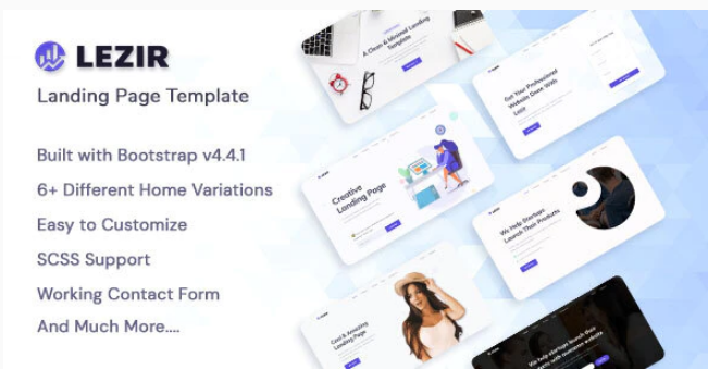 Lezir - Landing Page Template