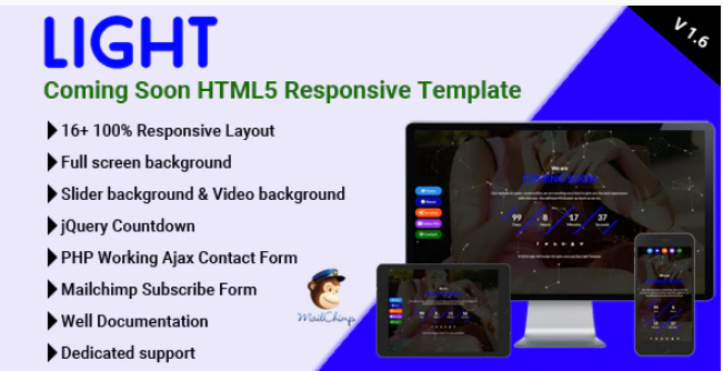 Light - Coming Soon HTML5 Responsive Template